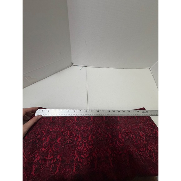 Worthington Woman Red Black Damask Brocade Pencil Skirt Plus Size 18W Back Zip - Picture 5 of 6